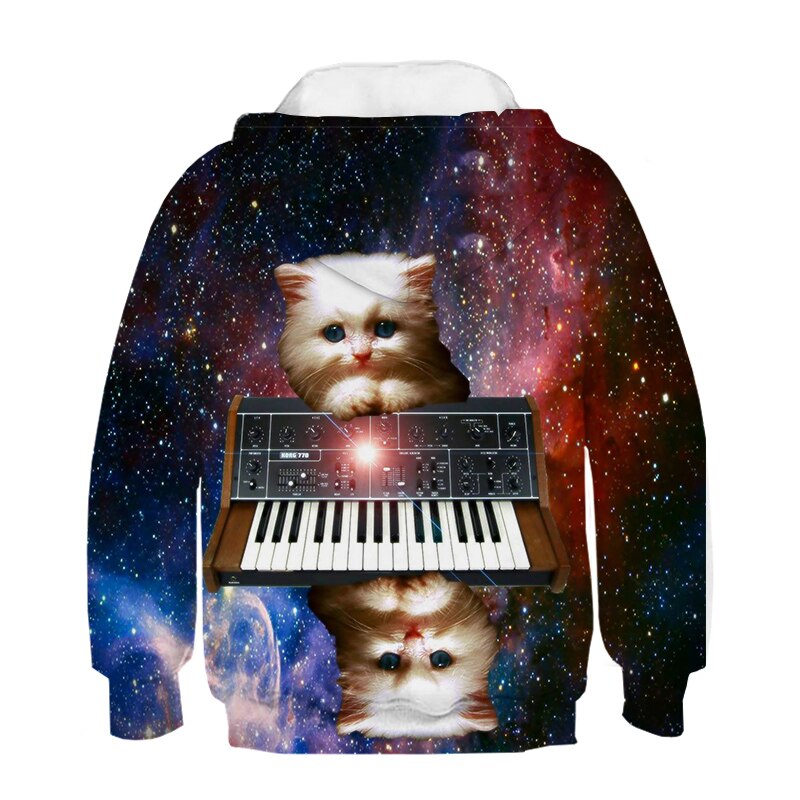 New 3D Cute Cat Hoodie For Teens Girls Kids Sweatshirt Children's Clothing Pullovers Outwear Autumn Tops Costume Long Sleeve