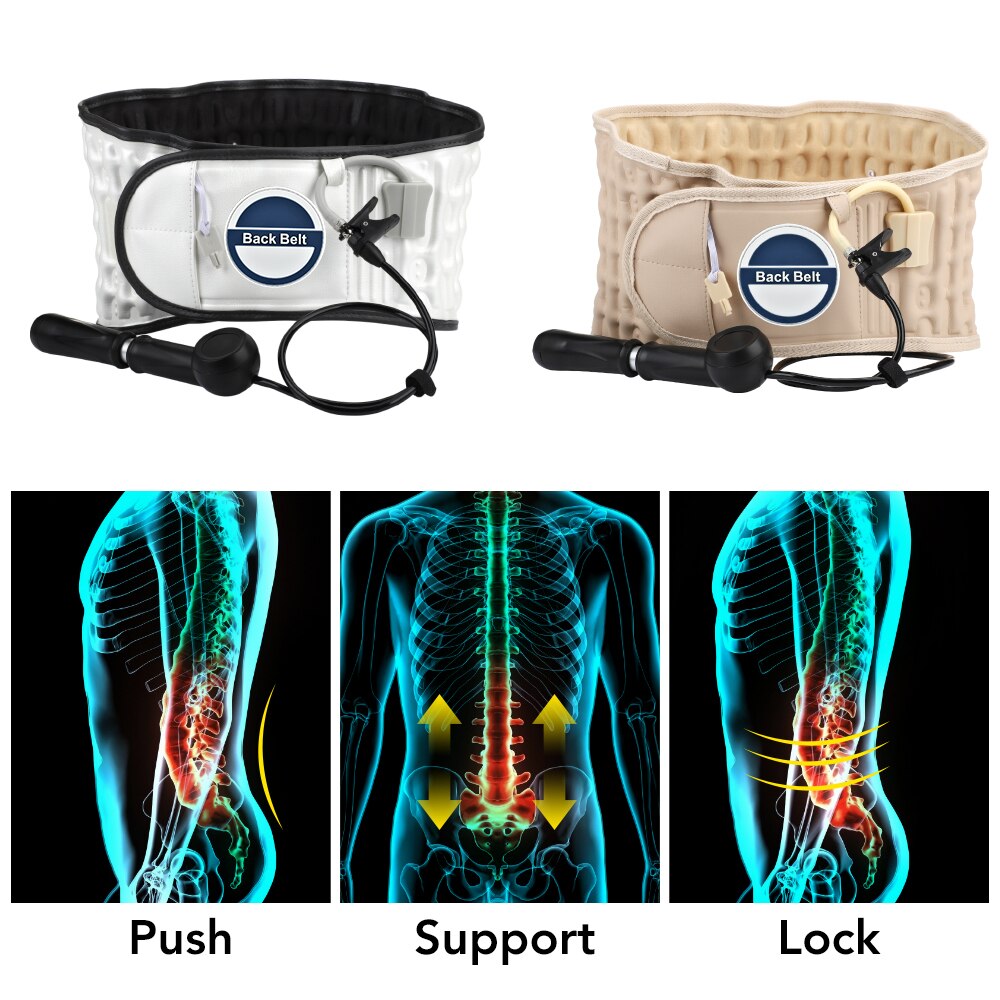 Lumbar Decompression Waist Belt Disc Herniation Correct Spinal Air Traction Support Belt Back Pain Relief Waist Massage Brace Lumbar Decompression Waist Belt Disc Herniation Correct Spinal Air Traction Support Belt Back Pain Relief Waist Massage Brace
