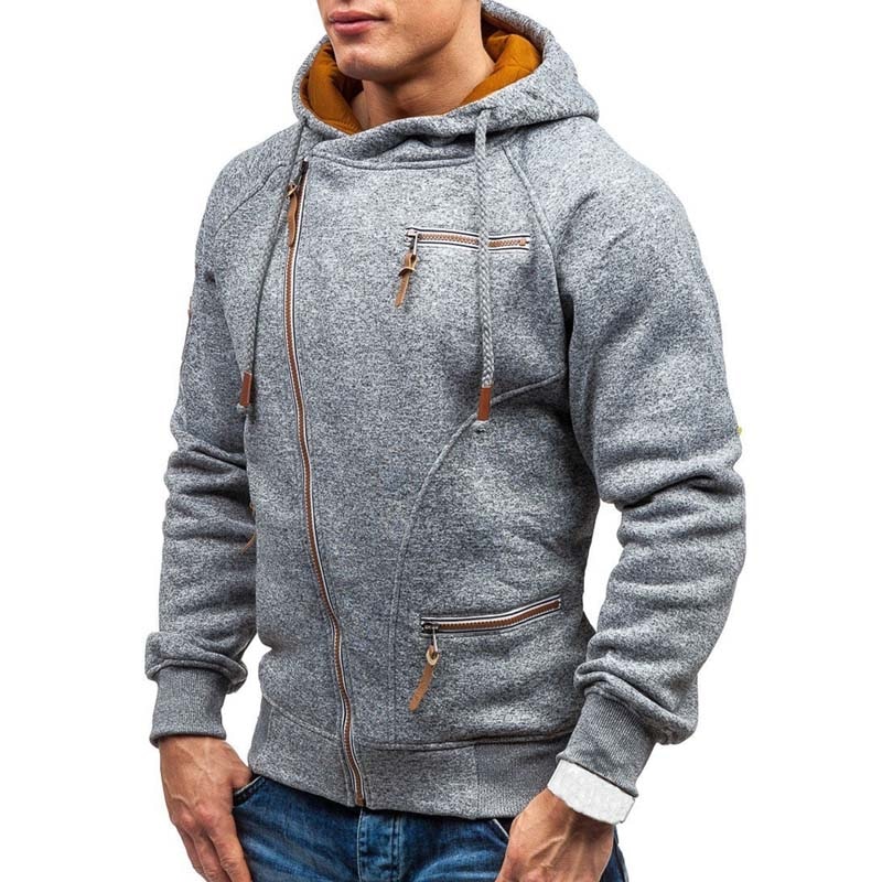 Men's Solid Hoodie with Zipper