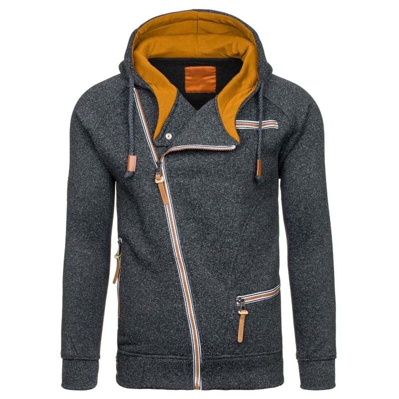 Men's Solid Hoodie with Zipper