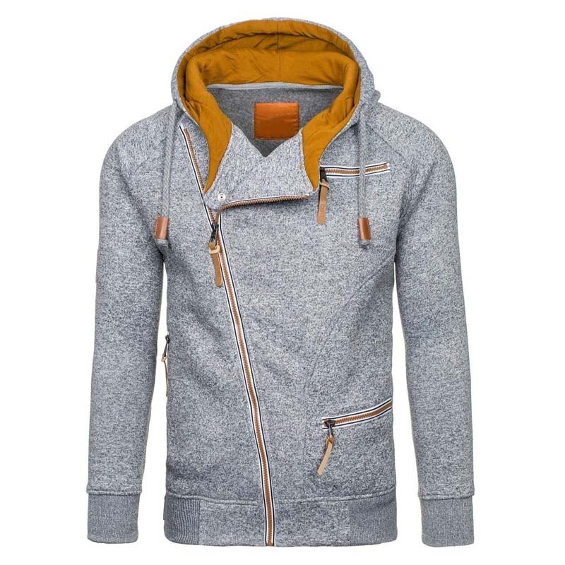 Men's Solid Hoodie with Zipper