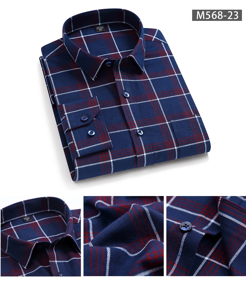 Men's Pure Cotton Plaid Shirt Men's Pure Cotton Plaid Shirt