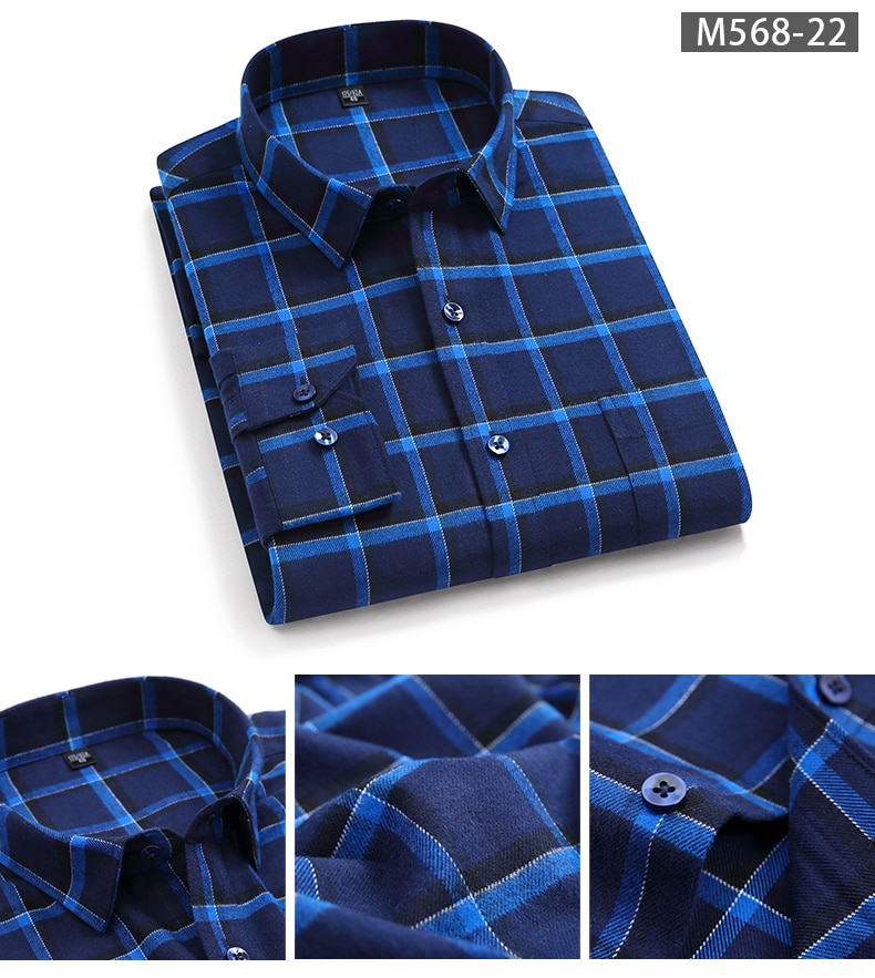 Men's Pure Cotton Plaid Shirt Men's Pure Cotton Plaid Shirt