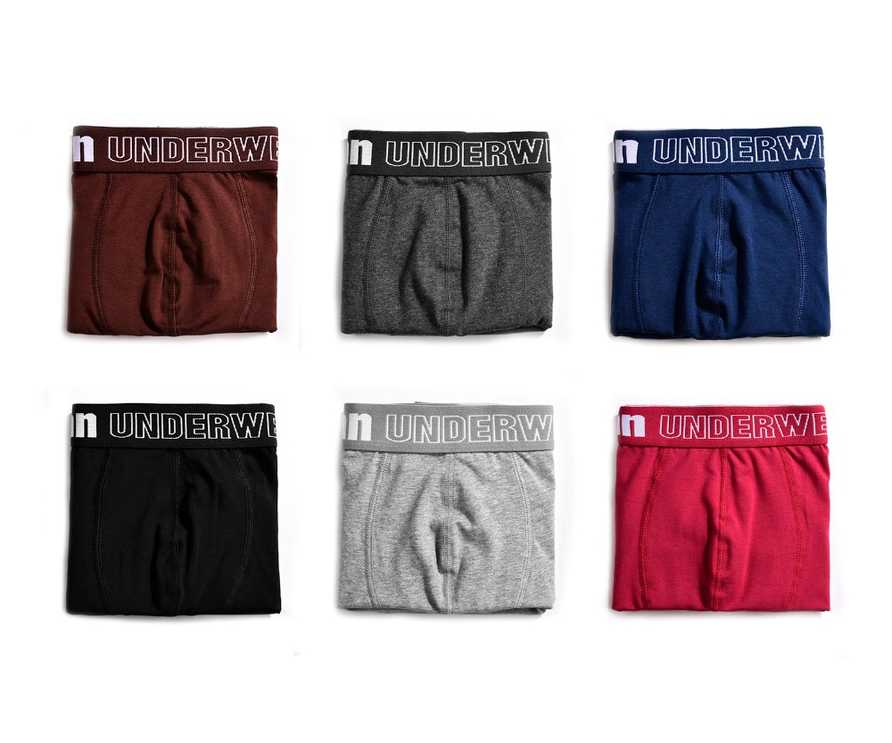 Men's Breathable Solid Color Boxers 4 pcs Set Men's Breathable Solid Color Boxers 4 pcs Set