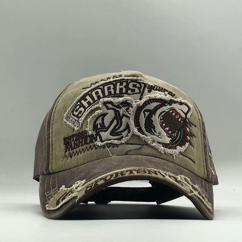 Men's Shark Embroidered Baseball Cap