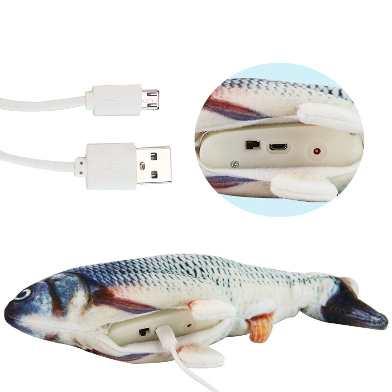 Electronic Pet Cat Toy Electric USB Charging Simulation Fish Toys for Dog Cat Chewing Playing Biting Supplies Dropshiping
