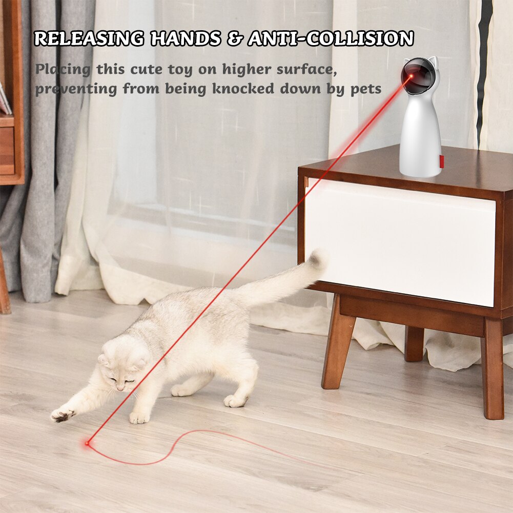BENTOPAL- -Interactive Cat Laser Toy Pet Laser Pointer for Cats and Dogs Automatic Rotating Catch Training Smart Cat Toy Pet Toy