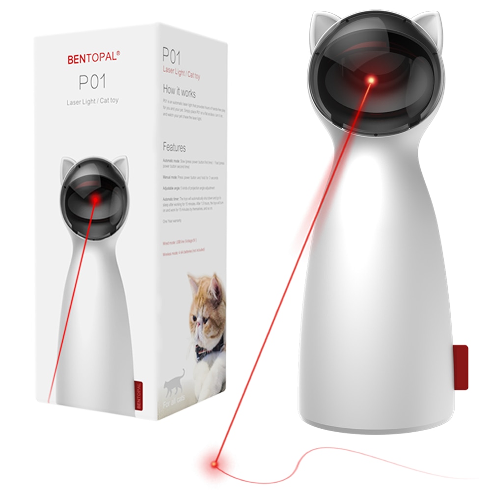 BENTOPAL- -Interactive Cat Laser Toy Pet Laser Pointer for Cats and Dogs Automatic Rotating Catch Training Smart Cat Toy Pet Toy BENTOPAL- -Interactive Cat Laser Toy Pet Laser Pointer for Cats and Dogs Automatic Rotating Catch Training Smart Cat Toy Pet Toy