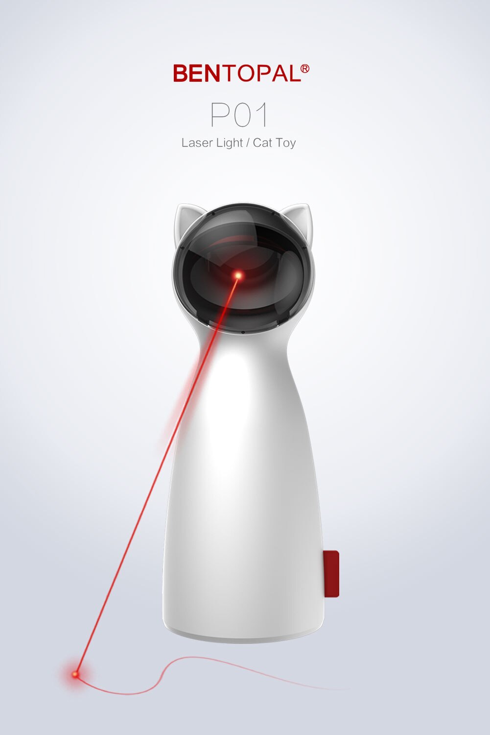 BENTOPAL- -Interactive Cat Laser Toy Pet Laser Pointer for Cats and Dogs Automatic Rotating Catch Training Smart Cat Toy Pet Toy