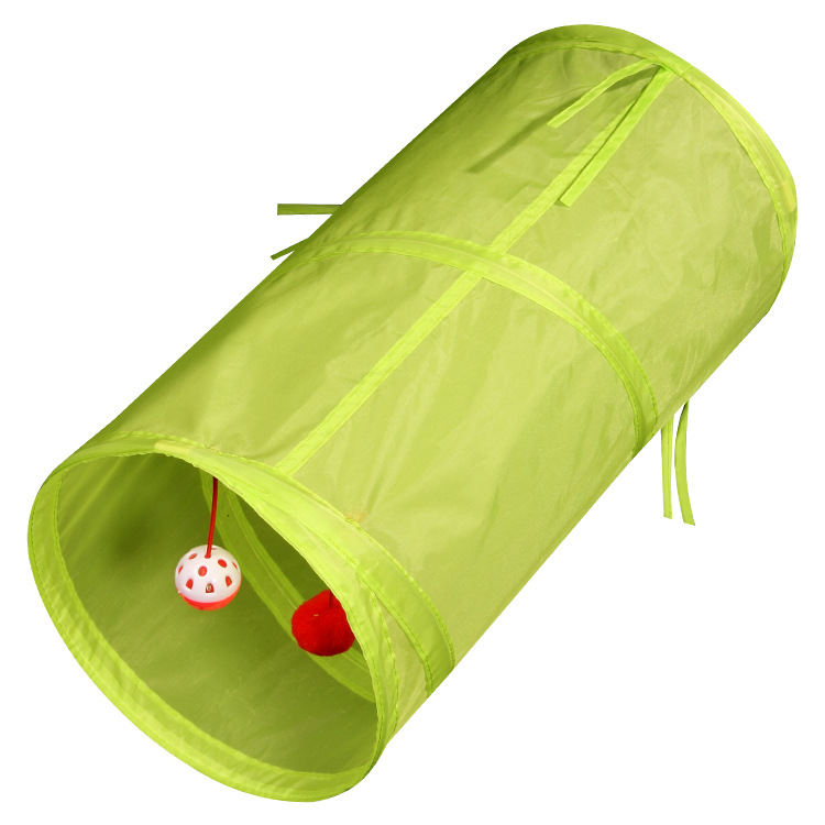 Funny Pet Cat Tunnel 2 Holes Play Tubes Balls Collapsible Crinkle Kitten Toys Puppy Ferrets Rabbit Play Dog Tunnel Tubes