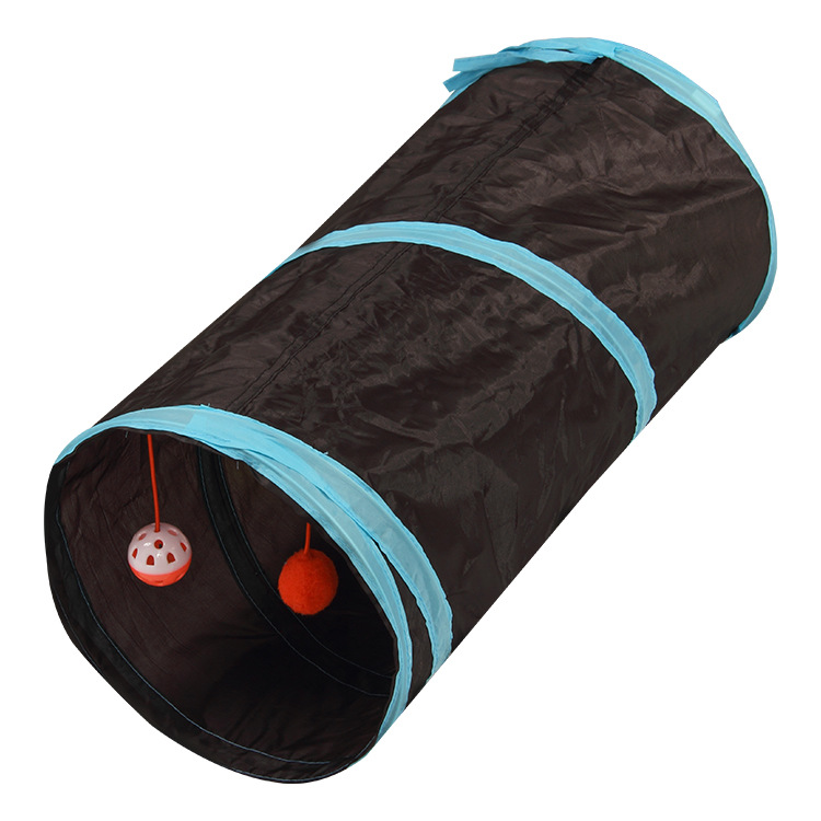 Funny Pet Cat Tunnel 2 Holes Play Tubes Balls Collapsible Crinkle Kitten Toys Puppy Ferrets Rabbit Play Dog Tunnel Tubes