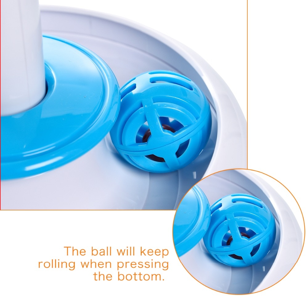 Cat Toy Cat Puzzle Pet Fun Electric Automatic Rotating Play Interactive IQ Training Toys Plush For Kitty Cat Scratching Toy