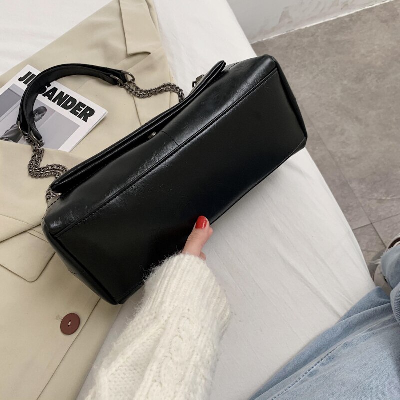 Women's PU Leather Chain Purse