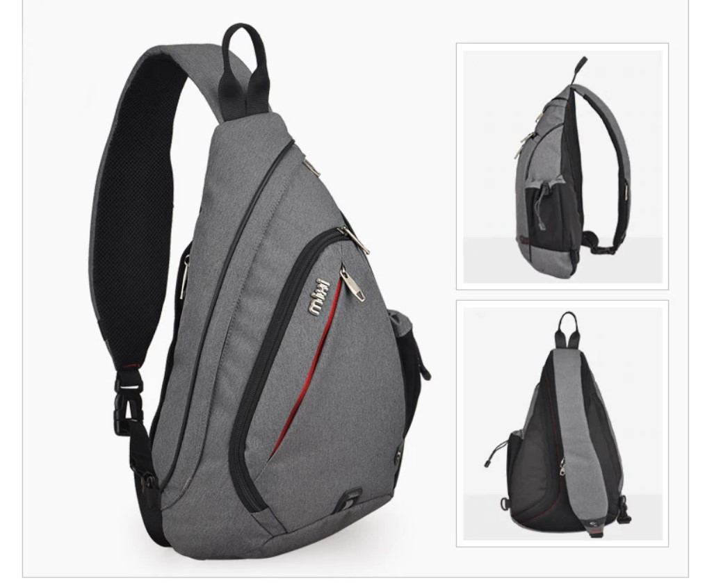 Men's Water Drop One Shoulder USB Backpack Men's Water Drop One Shoulder USB Backpack