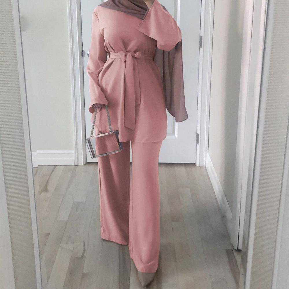 Ramadan Eid Muslim Dress Women Two Pecs Set Blouse Wide Leg Pants Dubai Abaya Spring Party Ropa Kaftan Islamic Turkey African Ramadan Eid Muslim Dress Women Two Pecs Set Blouse Wide Leg Pants Dubai Abaya Spring Party Ropa Kaftan Islamic Turkey African