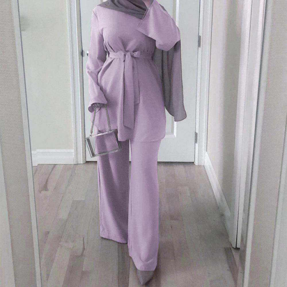 Ramadan Eid Muslim Dress Women Two Pecs Set Blouse Wide Leg Pants Dubai Abaya Spring Party Ropa Kaftan Islamic Turkey African Ramadan Eid Muslim Dress Women Two Pecs Set Blouse Wide Leg Pants Dubai Abaya Spring Party Ropa Kaftan Islamic Turkey African