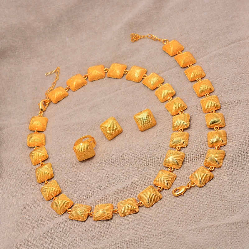 New Ethiopian Dubai Gold Color jewelry Sets Wedding Women Necklaces Earrings Jewelry Sets Eritrean Jewellery Gifts New Ethiopian Dubai Gold Color jewelry Sets Wedding Women Necklaces Earrings Jewelry Sets Eritrean Jewellery Gifts
