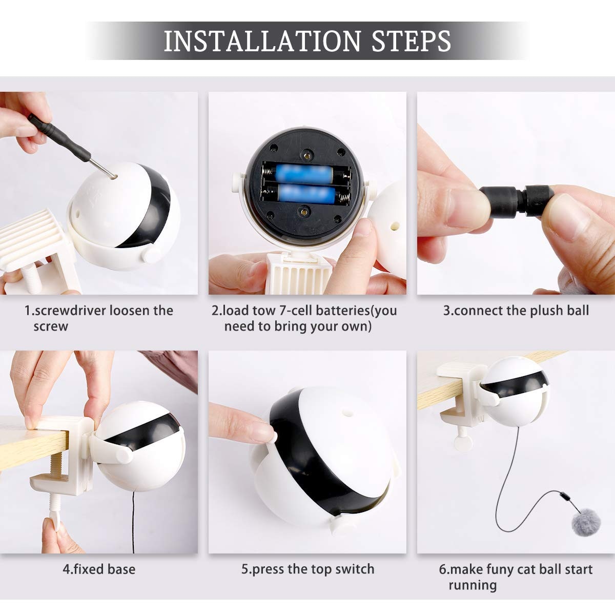 Automatic Cat Toy Ball Electric Lifting Interactive Self Playing Teaser Puzzle Smart Pet Cat Ball Toys Supplies for Cats Kitten Automatic Cat Toy Ball Electric Lifting Interactive Self Playing Teaser Puzzle Smart Pet Cat Ball Toys Supplies for Cats Kitten