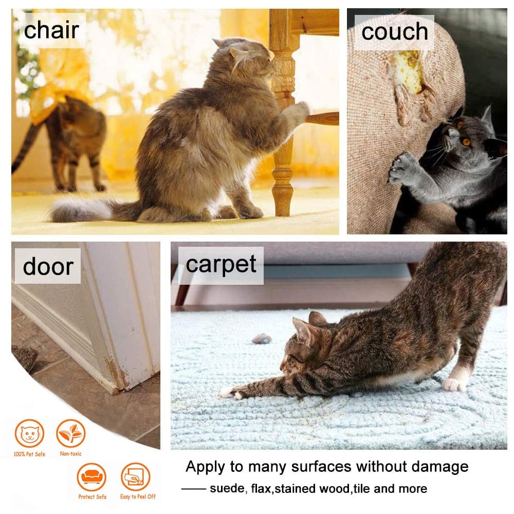 Anti Cat Scratcher Guard Cat Scratching Post Furniture Couch Sofa Protector Cat scraper Deterrent Tape Paw Pads Carpet Protector Anti Cat Scratcher Guard Cat Scratching Post Furniture Couch Sofa Protector Cat scraper Deterrent Tape Paw Pads Carpet Protector