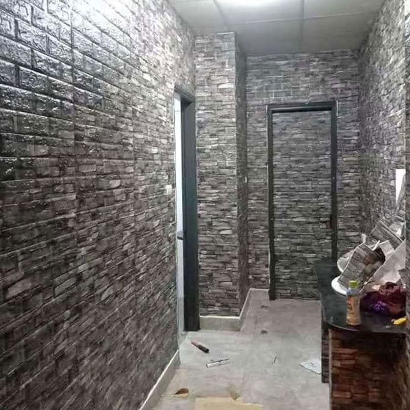 3D Three-dimensional Wall Sticker 35*38cm Living Room TV Background Wall Sticker Self-adhesive Brick Pattern Wallpaper