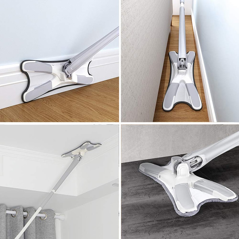 X-type Floor Mop with 3pcs Reusable Microfiber Pads 360 Degree Flat Mop for Home Replace Hand-free Wash Household Cleaning Tools X-type Floor Mop with 3pcs Reusable Microfiber Pads 360 Degree Flat Mop for Home Replace Hand-free Wash Household Cleaning Tools