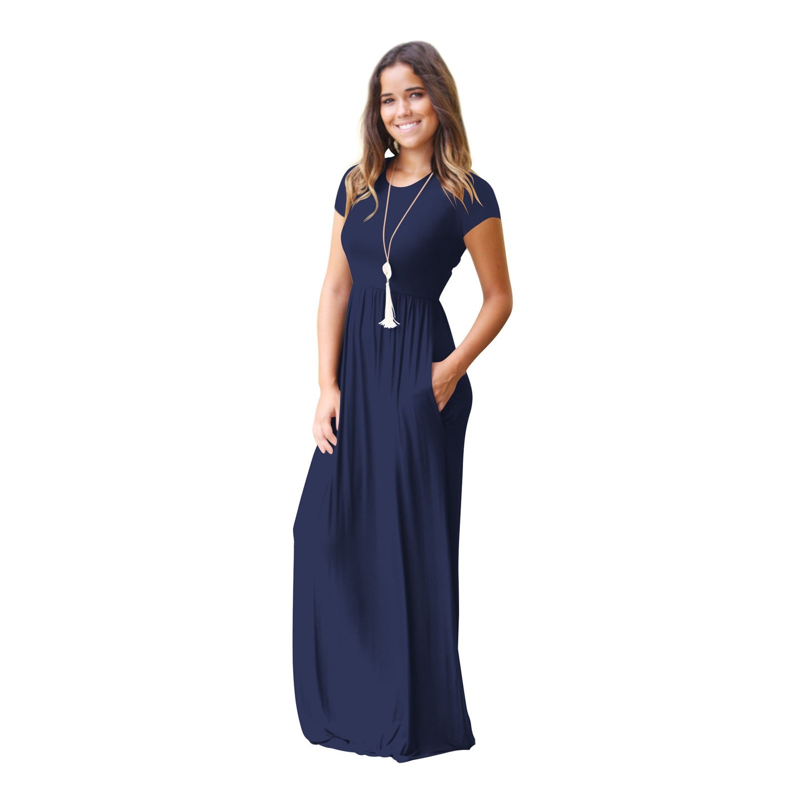 Summer Women Solid Pockets Casual Maxi Dress Oversized Ladies Short Sleeve Loose Long Dresses платье рубашка женская 2021 Summer Women Solid Pockets Casual Maxi Dress Oversized Ladies Short Sleeve Loose Long Dresses платье рубашка женская 2021