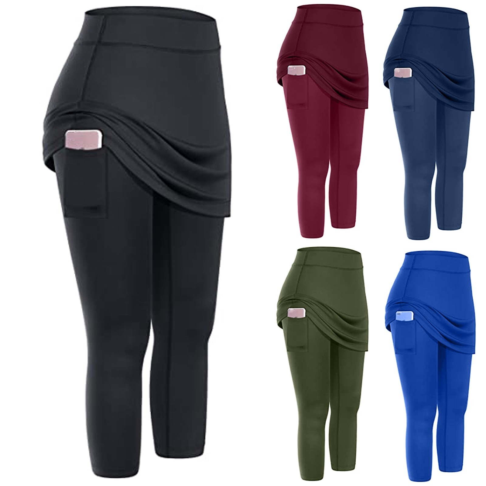 Leggings Women Tennis Skirted High Waist Leggings Pockets Elastic Sports Fitness Legging High Waist Skinny Jogging Pants #YY Leggings Women Tennis Skirted High Waist Leggings Pockets Elastic Sports Fitness Legging High Waist Skinny Jogging Pants #YY