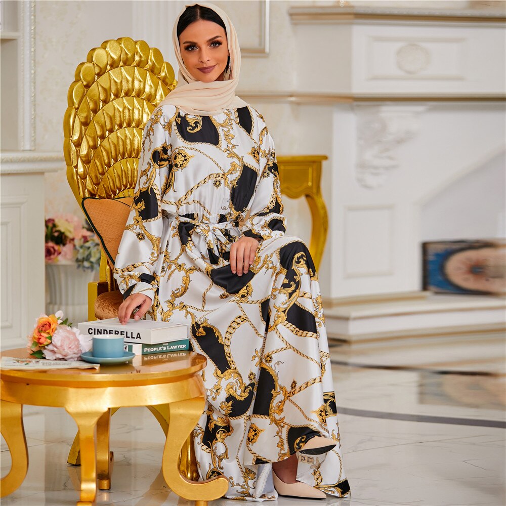 Eid Abaya Women Muslim Hijab Dress Floral Printed Ramadan Dubai Abayas Turkish Dresses Islamic Clothing Kaftan Robe Musulmane Eid Abaya Women Muslim Hijab Dress Floral Printed Ramadan Dubai Abayas Turkish Dresses Islamic Clothing Kaftan Robe Musulmane