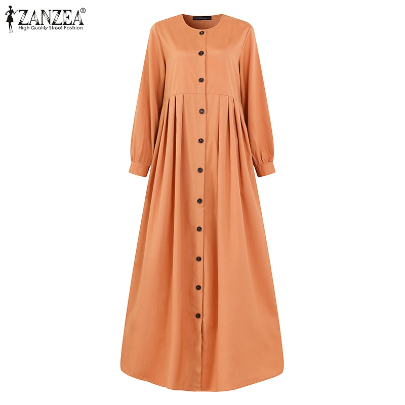 2021 Autumn Long Sleeve Buttons Down Sundress Women Muslim Dubai Abaya Turkey Hijab Dress Islam Clothing Abayas Maxi Vestidos 2021 Autumn Long Sleeve Buttons Down Sundress Women Muslim Dubai Abaya Turkey Hijab Dress Islam Clothing Abayas Maxi Vestidos