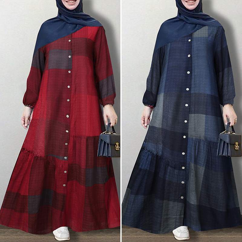Women Dubai Abaya Turkey Hijab Dress ZANZEA Vintage Floral Printed Sundress Autumn Long Sleeve Loose Maxi Long Vestido Kaftan Women Dubai Abaya Turkey Hijab Dress ZANZEA Vintage Floral Printed Sundress Autumn Long Sleeve Loose Maxi Long Vestido Kaftan