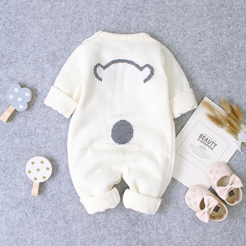 Autumn Cute Infant Baby Knitted Bear Romper Newborn Infant Baby Boy Girl Long Sleeve Rompers Jumpsuit Outfits Clothes Autumn Cute Infant Baby Knitted Bear Romper Newborn Infant Baby Boy Girl Long Sleeve Rompers Jumpsuit Outfits Clothes