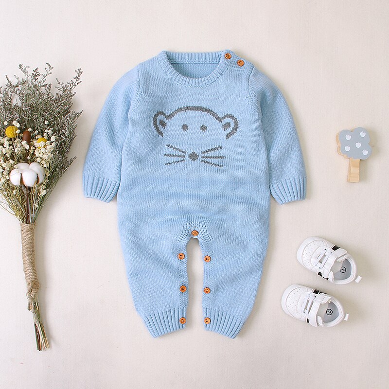 Autumn Cute Infant Baby Knitted Bear Romper Newborn Infant Baby Boy Girl Long Sleeve Rompers Jumpsuit Outfits Clothes Autumn Cute Infant Baby Knitted Bear Romper Newborn Infant Baby Boy Girl Long Sleeve Rompers Jumpsuit Outfits Clothes