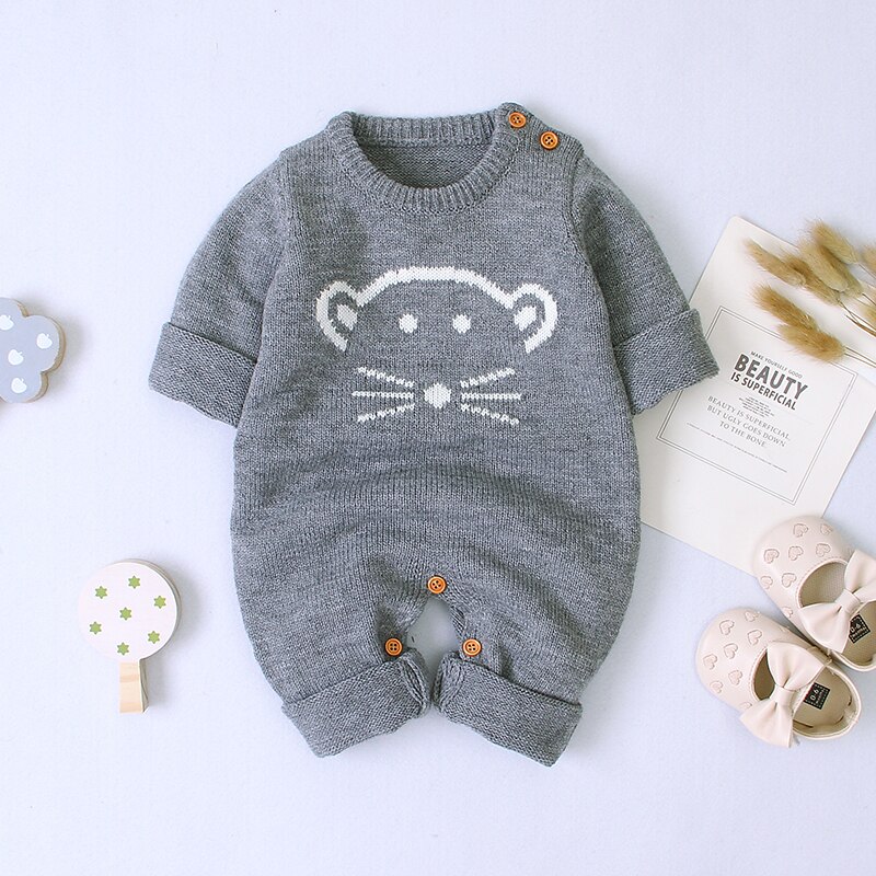 Autumn Cute Infant Baby Knitted Bear Romper Newborn Infant Baby Boy Girl Long Sleeve Rompers Jumpsuit Outfits Clothes Autumn Cute Infant Baby Knitted Bear Romper Newborn Infant Baby Boy Girl Long Sleeve Rompers Jumpsuit Outfits Clothes