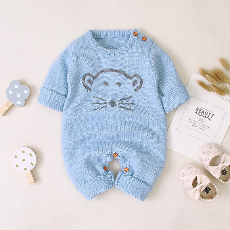 Autumn Cute Infant Baby Knitted Bear Romper Newborn Infant Baby Boy Girl Long Sleeve Rompers Jumpsuit Outfits Clothes Autumn Cute Infant Baby Knitted Bear Romper Newborn Infant Baby Boy Girl Long Sleeve Rompers Jumpsuit Outfits Clothes