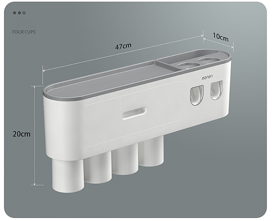 Magnetic Adsorption Inverted Toothbrush Holder Double Automatic Toothpaste Squeezer Dispenser Storage Rack Bathroom Accessories Magnetic Adsorption Inverted Toothbrush Holder Double Automatic Toothpaste Squeezer Dispenser Storage Rack Bathroom Accessories