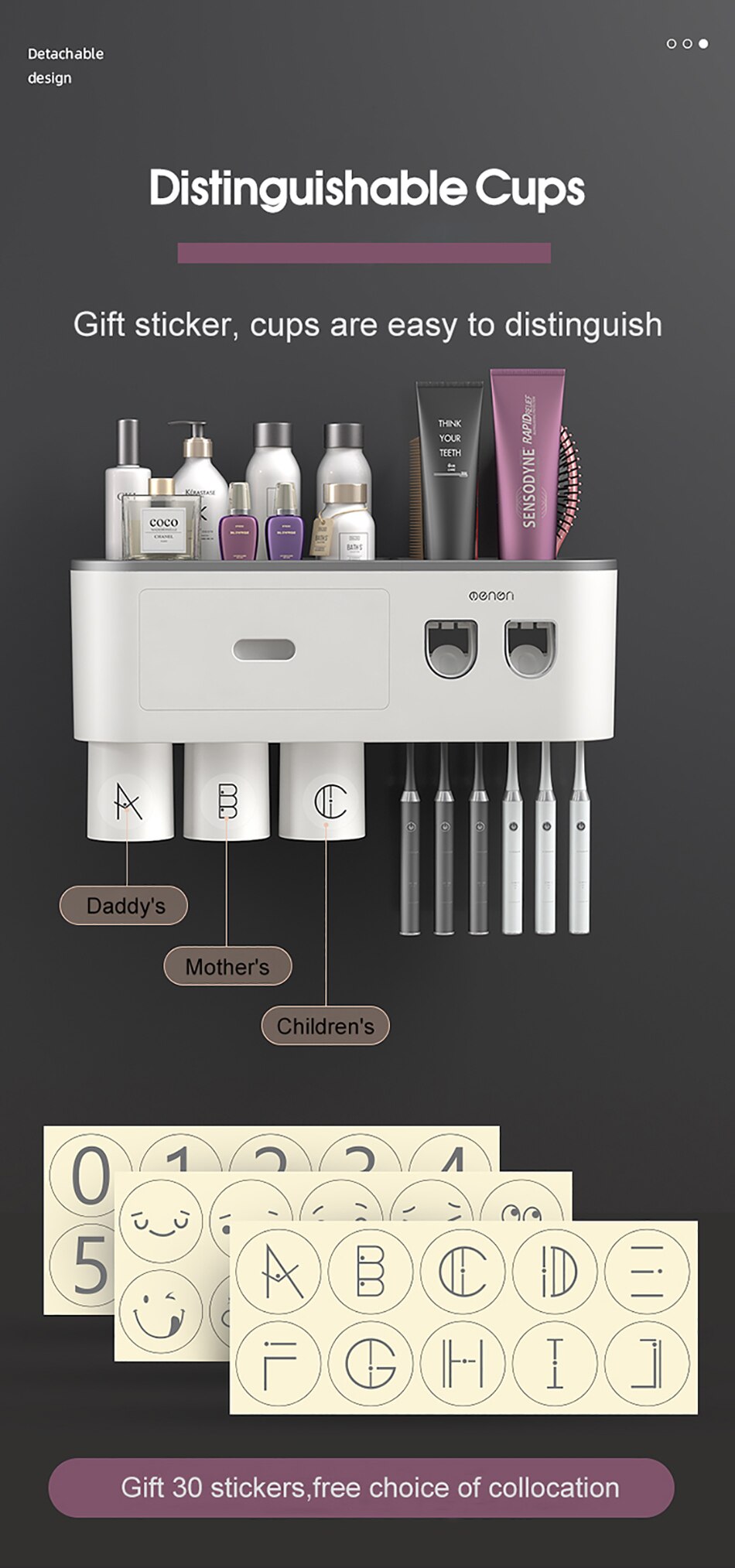 Magnetic Adsorption Inverted Toothbrush Holder Double Automatic Toothpaste Squeezer Dispenser Storage Rack Bathroom Accessories Magnetic Adsorption Inverted Toothbrush Holder Double Automatic Toothpaste Squeezer Dispenser Storage Rack Bathroom Accessories