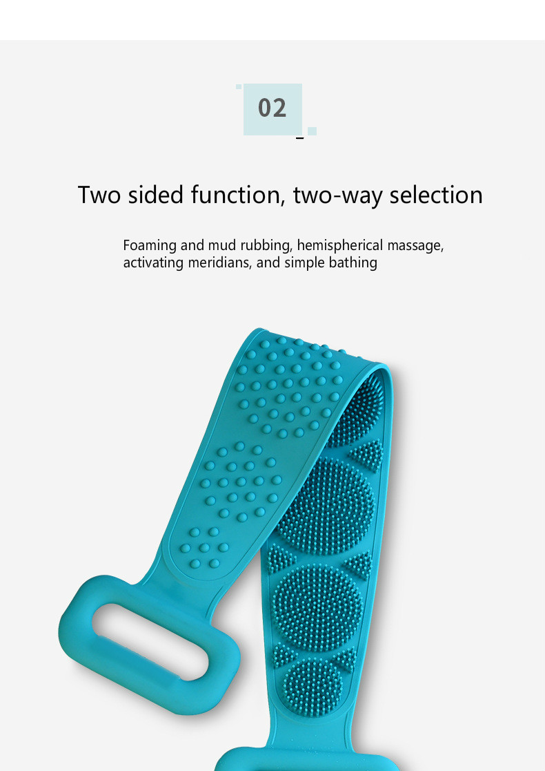 Silicone bath towel rubbing back exfoliating dead skin body massage brush bath brush rubbing towel shower cleaner