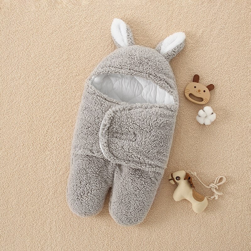 Baby Sleeping Bag Ultra-Soft Fluffy Fleece Newborn Receiving Blanket Infant Boys Girls Clothes Sleep Nursery Wrap Swaddle