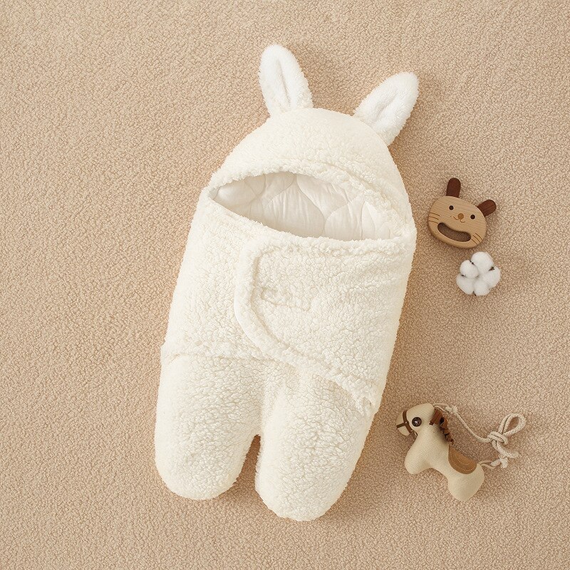 Baby Sleeping Bag Ultra-Soft Fluffy Fleece Newborn Receiving Blanket Infant Boys Girls Clothes Sleep Nursery Wrap Swaddle