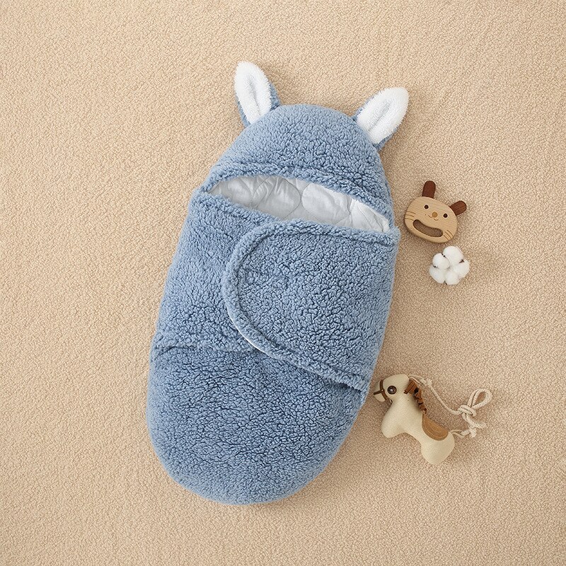 Baby Sleeping Bag Ultra-Soft Fluffy Fleece Newborn Receiving Blanket Infant Boys Girls Clothes Sleep Nursery Wrap Swaddle