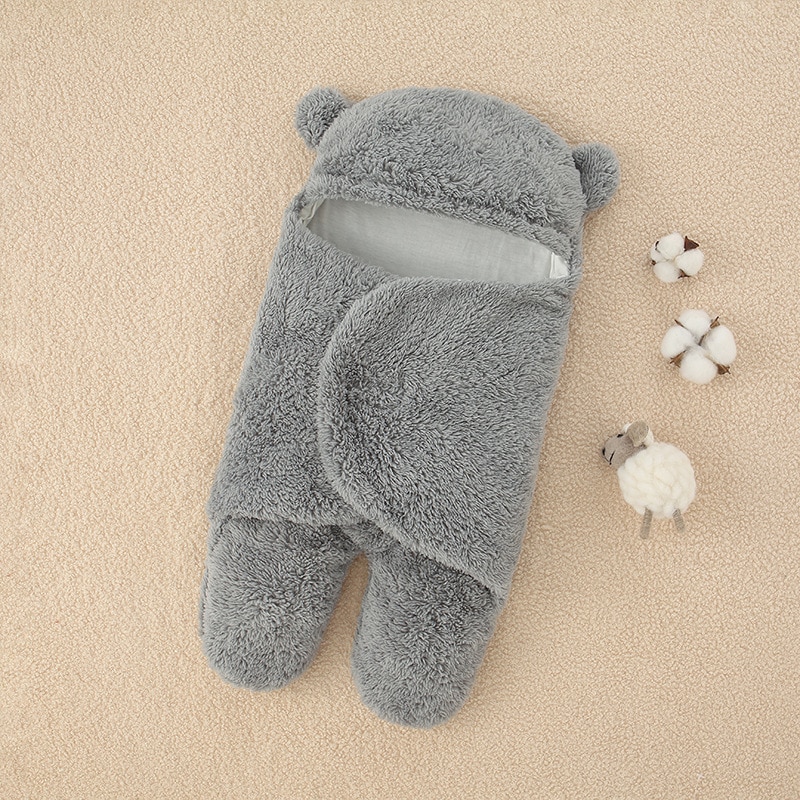 Baby Sleeping Bag Ultra-Soft Fluffy Fleece Newborn Receiving Blanket Infant Boys Girls Clothes Sleep Nursery Wrap Swaddle
