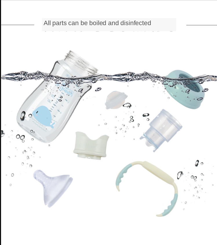 Baby PPSU Glass PP Bottle Three Materials Wide-bore Quick Flush Anti-colic Newborn Milk Training Feeding Accessories Water