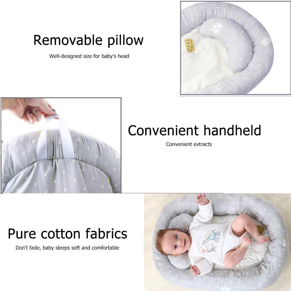 Portable Baby Nest Bed Crib Removable Washable Protect Cushion with Pillow Crib Travel Bed Infant Toddler for Newborn Baby Bed Portable Baby Nest Bed Crib Removable Washable Protect Cushion with Pillow Crib Travel Bed Infant Toddler for Newborn Baby Bed