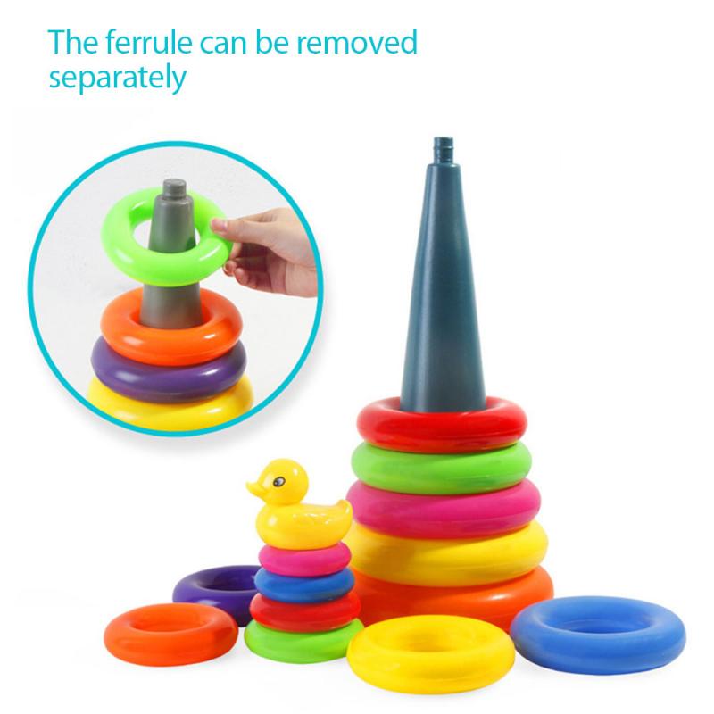 Rainbow Stacking Rings Tower Duck Toy Kids Toddler Bath Tub Play Toy Gift Early Development Play Toys Baby Brinquedos Rainbow Stacking Rings Tower Duck Toy Kids Toddler Bath Tub Play Toy Gift Early Development Play Toys Baby Brinquedos