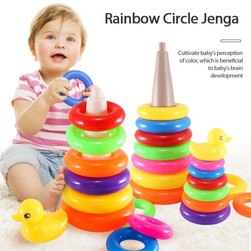 Rainbow Stacking Rings Tower Duck Toy Kids Toddler Bath Tub Play Toy Gift Early Development Play Toys Baby Brinquedos Rainbow Stacking Rings Tower Duck Toy Kids Toddler Bath Tub Play Toy Gift Early Development Play Toys Baby Brinquedos