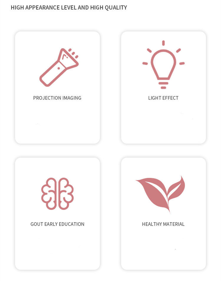 Baby Sleeping Story Book Flashlight Projector Torch Lamp Toy Early Education Toy for Kid Holiday Birthday Xmas Gift Light Up Toy