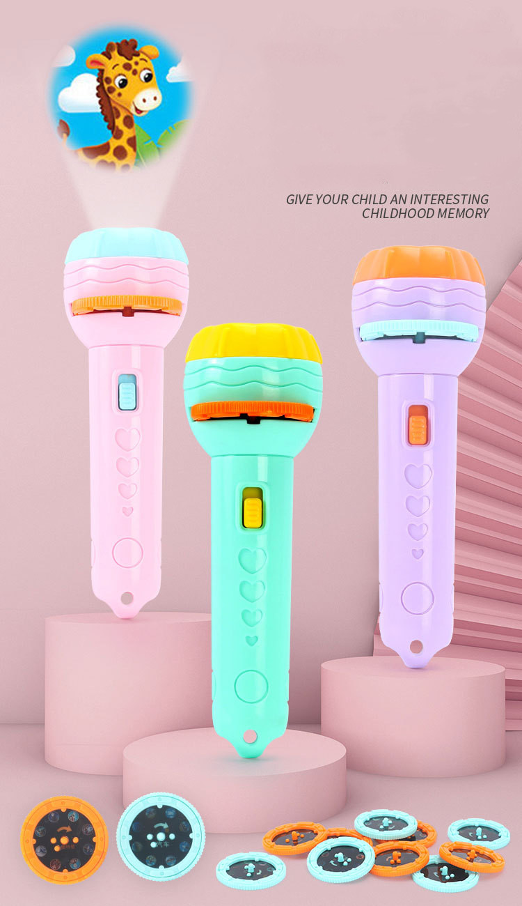 Baby Sleeping Story Book Flashlight Projector Torch Lamp Toy Early Education Toy for Kid Holiday Birthday Xmas Gift Light Up Toy