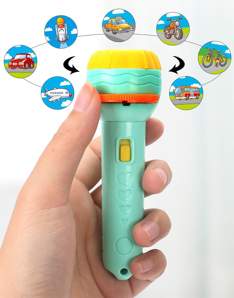 Baby Sleeping Story Book Flashlight Projector Torch Lamp Toy Early Education Toy for Kid Holiday Birthday Xmas Gift Light Up Toy