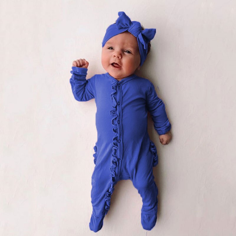 Spring Fall Boutique Solid Cotton Headband Ruffle Little Brother Cute Romper Babygirl Onesie New Born Baby Boys&Girls Clothes Spring Fall Boutique Solid Cotton Headband Ruffle Little Brother Cute Romper Babygirl Onesie New Born Baby Boys&Girls Clothes