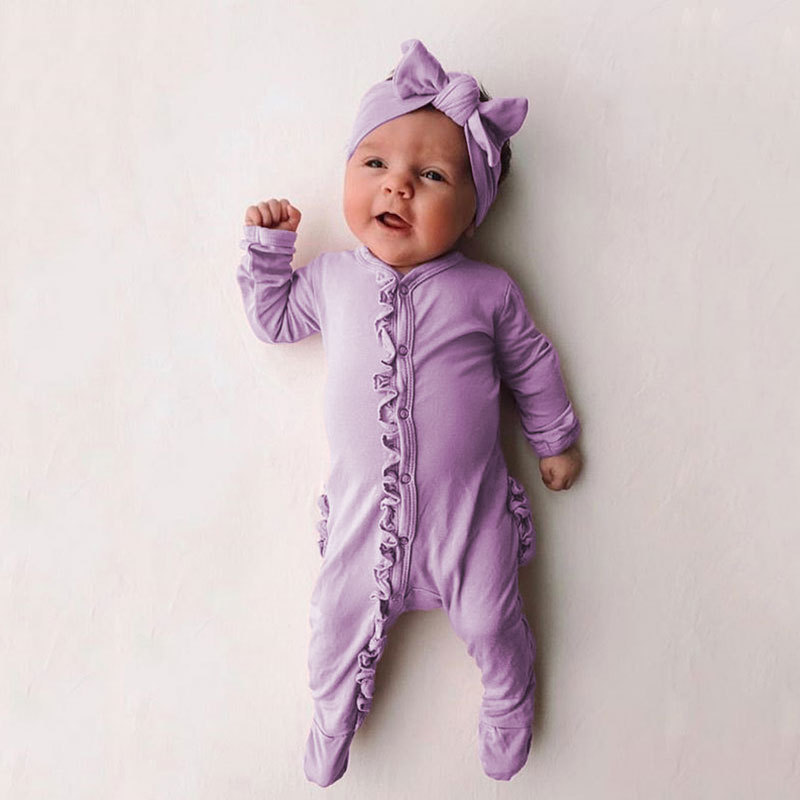 Spring Fall Boutique Solid Cotton Headband Ruffle Little Brother Cute Romper Babygirl Onesie New Born Baby Boys&Girls Clothes Spring Fall Boutique Solid Cotton Headband Ruffle Little Brother Cute Romper Babygirl Onesie New Born Baby Boys&Girls Clothes